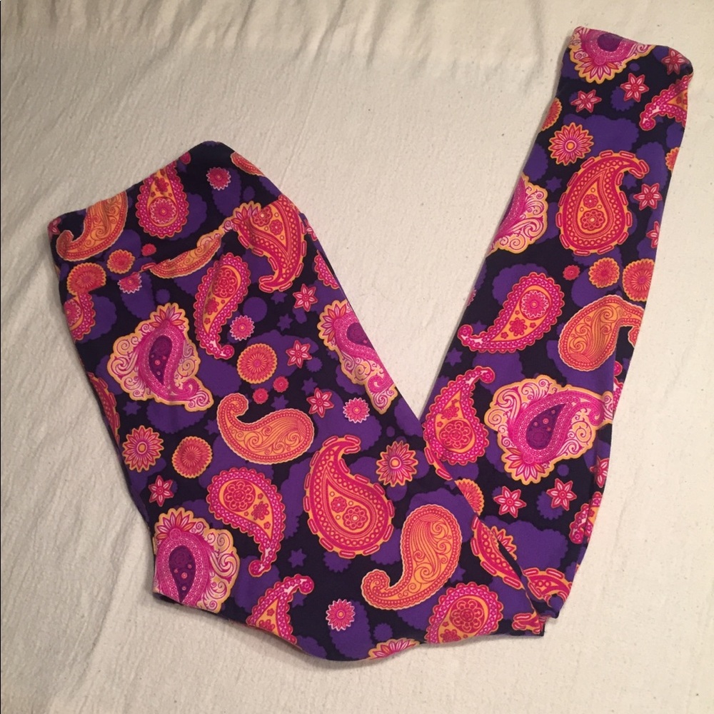 Lularoe paisley leggings - tall and curvy